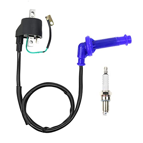 Ayiddue Ignition Coil Spark Plug for Honda CRF450 TRX450 CRF450X 2005-2009 2012-2015 CRF450R 2002-2008 TRX450ER 2006-2009 2011-2014 30700-MEB-671 30500-MEB-671